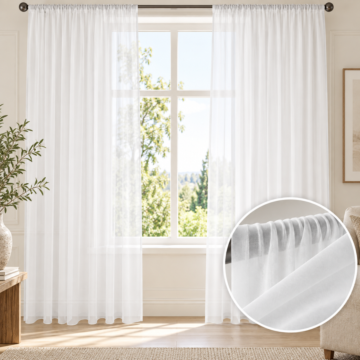 Gardine auf Maß Voile