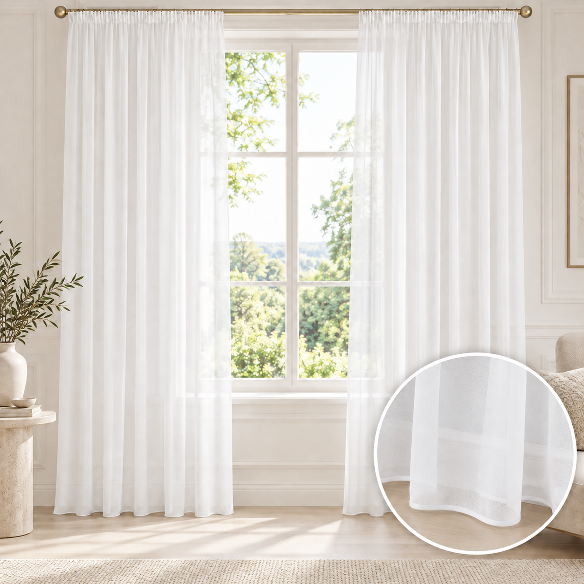 Gardine auf Maß Voile
